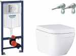 Grohe WC komplektas su potinkiniu rėmu GROHE Euro ceramic WC 39536000