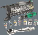 Wera Zestaw narzędzi Wera Wera 9750 Kraftform Compact and Tool-Check PLUS Set 1, 57-piece tool set (black/green, socket wrench and bit set, in foam insert for workshop trolley)