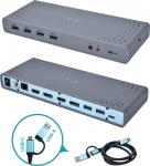 I-Tec CADUAL4KDOCK s&uuml;learvuti dokk ja pordireplikaator Juhtmega &uuml;hendatud USB 3.2 Gen 1 (3.1 Gen 1) Type-C Must, T&uuml;rkiis