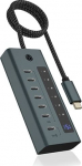 Icybox ICY BOX IB-HUB1457-C31 7 port Type C HUB, PSU