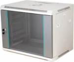 Alantec Q-LANTEC 19" 18U wall-mounted rack 600x450, glass door, grey