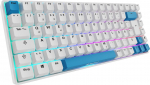 Sharkoon SKILLER SGK50 S3 PBT (white/light blue, DE layout, Gateron G Pro 3.0 Yellow)