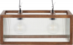 Beliani Lampa wisząca Beliani Lampa wisząca drewno mango jasna PENNA