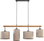 Tkkrywult Tk Lighting Deva 6108 lampa wisząca zwis 4x15W E27 beżowa/drewniana