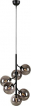 Markslojd Lampa wisząca Markslojd Modernistyczna LAMPA wisząca CALLISTO 108108 Markslojd metalowa OPRAWA loftowy ZWIS szklane kule czarne przydymione