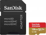 Sandisk m&auml;lukaart microSDXC 128GB Extreme + adapter
