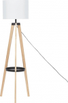 Beliani Lampa podłogowa Beliani Lampa podłogowa biała BLUFF