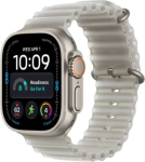 Apple Watch Ultra 4 (2026) GPS + Cellular 5G 49mm Natural Titanium Case with Translucent Grey Ocean Band EU MJAD4