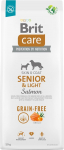 Brit Care Senior&Light Salmon - dry dog food - 12 kg