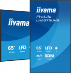 Iiyama LH6575UHS-B2AG signage display Płaski panel Digital Signage 163,8 cm (64.5'') LCD Wi-Fi 500 cd/m&sup2; 4K Ultra HD Czarny Procesor wbudowany Android 11 24/7