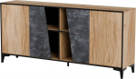 Cama Meble Cama 4D chest of drawers OVO 180x38xH83 oak/concrete