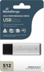 Mediarange Pendrive MediaRange MediaRange High Performance 512 GB, USB stick (silver/black, USB-A 3.2 Gen 1)
