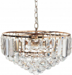 Beliani Lampa wisząca Beliani Żyrandol kryształowy ⌀ 49 cm złoty ACHEIRO