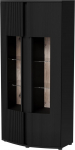 Cama Meble Cama 2D display cabinet MICHELLE 86x35-47xH180 black/viking oak