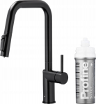 KFA Bateria kuchenna KFA DUERO PURE STYLE PULL-OUT BATERIA KUCHENNA Z FUNKCJĄ FILTRACJI WODY I WYCIĄGANĄ WYLEWKĄ + ZESTAW FILTRUJĄCY PROFINE SILVER S, CZARNA
