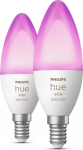 Philips Hue White and colour ambience K&uuml;&uuml;nal &ndash; E14 nutikas pirn &ndash; (2 tk)