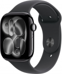 Apple Smartwatch Apple Watch 11 GPS 46mm Jet Black Alu Sport Band S/M Czarny (MEUW4RK/A)
