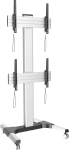 Techly Stojak mobilny 2x TV 32-60'' w pionie do 80kg do ściany video (TLY_622984)