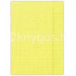 Kaust A4 kummikinnitusega, 400 g/m&sup2;, kollane