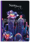 A4 m&auml;rkmik, 96 lehte, 70 g/m&sup2;, ruuduline, NEON FLOWERS