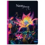 Vihik A5, 60 lk, 80 g/m&sup2;, NEON FLOWERS (suure ruuduga)