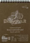 Akvarelliplokk Authentic A5, pruunid lehed, 20 lehte, 280 g/m&sup2;