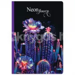 NEON FLOWERS m&auml;rkmik A5, jooneline, lai reavahe, 60 lehte, 80 g/m&sup2;