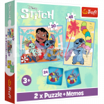 TREFL DISNEY STITCH Pusle ja memo komplekt 30+48+M24