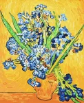 Maalimine numbrite j&auml;rgi: vaas iiristega (Vincent van Gogh), 40 x 50 cm, karbis