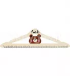 Puidust 15 cm joonlaud karu ripatsiga