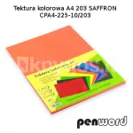 PenWord A4 v&auml;rviline kartong, 225 g/m&sup2;, 10 lehte, oranž
