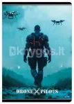 Vihik (lai) A5, 12 lehte, 80 g/m&sup2;, DRONE PILOTS, ruuduline