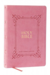 KJV Holy Bible Large Print Center-Column Reference Bible, Pink Leathersoft, 53,000 Cross References, Red Letter, Comfort Print: King James Version