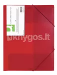 PP-mapp kummikinnitusega A4, l&auml;bipaistev, punane
