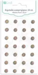 Dekoratiivsed isekleepuvad kristallid, 8 mm, 28 tk, pruunid