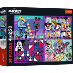 TREFL DISNEY MICKEY MOUSE Puslede komplekt, 4x250 osa