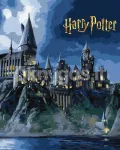 V&auml;rvimiskomplekt numbrite j&auml;rgi "Harry Potter" &ndash; Hogwartsi &ouml;&ouml;, metallikv&auml;rvidega, Warner Bros, 40 x 50 cm, karbis