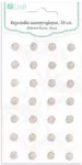 Kleepuvad dekoratiivkristallid, 8 mm, 28 tk, hallid