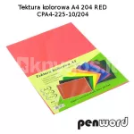 PenWord v&auml;rviline kartong A3, 10 lehte, 225 g/m&sup2;, punane