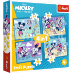 TREFL DISNEY Puslede komplekt 4 in 1 Miki-Hiir