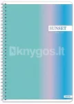Spiraalk&ouml;itega vihik A5, 60 lehte, 70 g/m&sup2;, ruuduline (SUNSET)