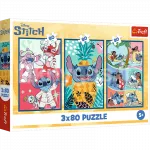TREFL DISNEY STITCH puslede komplekt Stitchi maailm, 3x80 osa