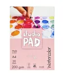 Akvarelliplokk "Studio" A4, 20 lk, 200 g/m&sup2;, k&otilde;vakaaneline
