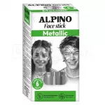 ALPINO Face Stick Metallic n&auml;omaalingukriidid, h&otilde;bedane, 6 tk