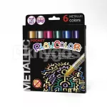 PLAYCOLOR Metallic gua&scaron;&scaron;pliiatsid, 6 v&auml;rvi