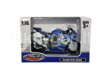 MSZ metallist mudelmootorratas SUZUKI GSR-R1000, skaala 1:18