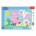 TREFL PEPPA PIG Pusle raamis, 15 osa