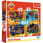 TREFL FIREMAN SAM Puslede komplekt 4 in 1 Tulet&otilde;rjuja Sam