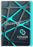 Spiraaliga vihik B5, 150 lehte, 70 g/m&sup2;, ruuduline, College