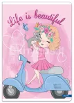 CUTE jooneline vihik A5, 52 lk, 80 g/m&sup2;